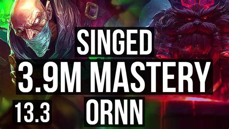 SINGED Vs ORNN TOP Rank 2 Singed 3 9M Mastery 9 1 7 1500 Games