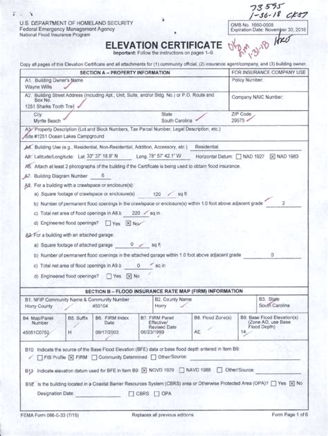 Fillable Online Cheap Fema Elevation Certificate Instructions Fax Email