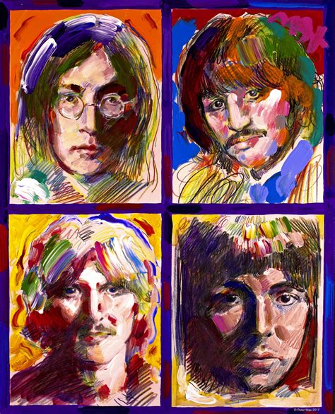 The Beatles - Copyright Peter Max 2017 | Ocean Galleries | Ocean ...