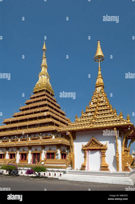 Nine Storey Stupa Phra Mahathat Kaen Kakhon Wat Nong Waeng Temple