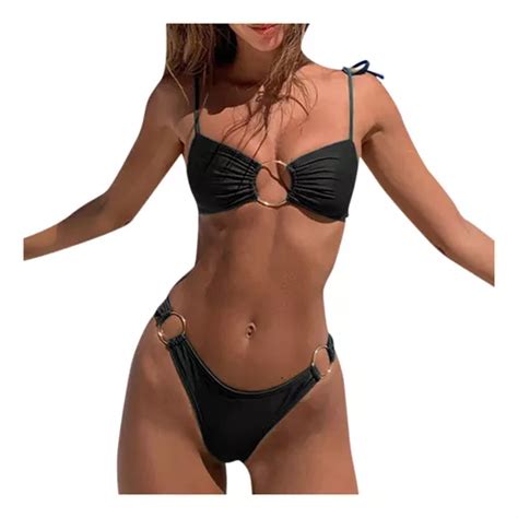 Conjunto De Bikini Tipo Bandeau Para Mujer Push up Brazilia Cuotas sin interés