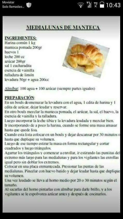 Receta Para Hacer Medialunas Con Imágenes Medialunas Alimentacion