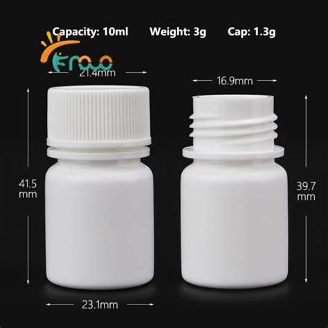 Ml Cc Oz Hdpe Mini Small Portable White Powder Plastic Vitamin