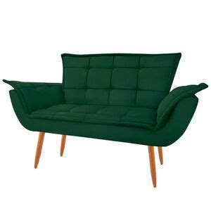 Namoradeira Decorativa Sofá Opala Clean Suede Verde Leroy Merlin