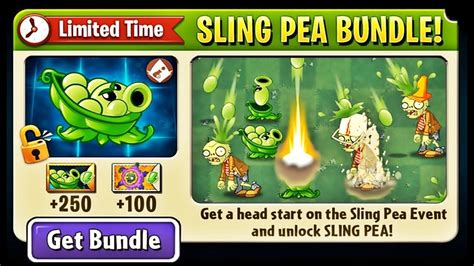 Sling Pea Event And Unlock Sling Pea In Plants Vs Zombies 2 Plants