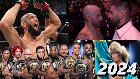 QUE PELEADORES DE LA UFC TERMINARÁN 2024 COMO CAMPEONES PREDICCIÓN