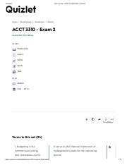 ACCT 3310 Exam 2 Flashcards Quizlet Pdf 5 7 2020 ACCT 3310 Exam 2