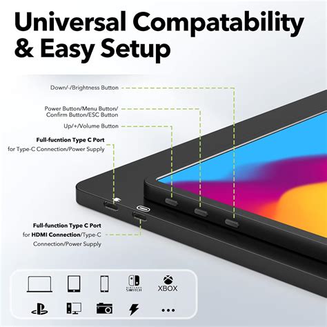 Buy Lepow Portable Monitor Latest Z Gamut P Fhd Computer