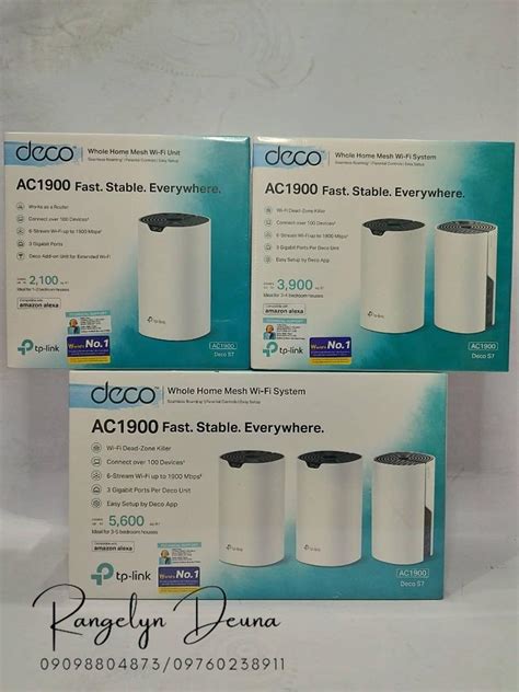 TP-LINK Deco S7 (1/2/3 PACK) AC1900 Whole Home Mesh Wi-Fi System Dual ...