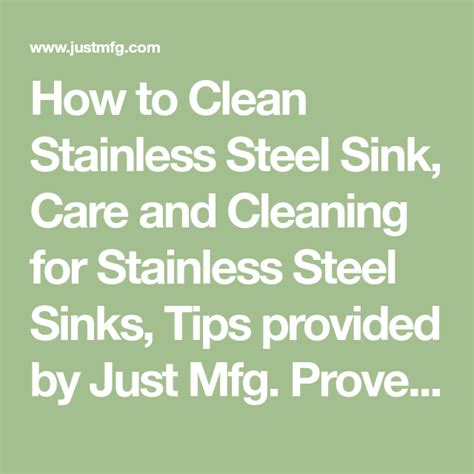 How To Clean Stainless Steel Sink Care And Cleaning For Stainless Steel Sinks Tips Provided By