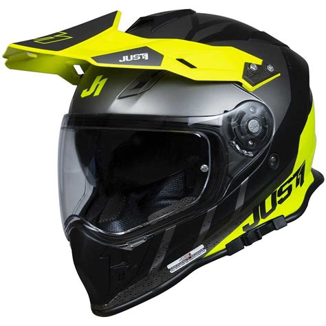 Casco Moto Integrale Adventure Just J Pro Outerspace Bianco Fluo