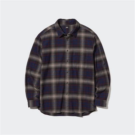 Flannel Checked Long Sleeve Shirt Uniqlo Us