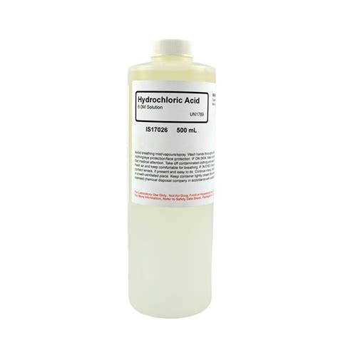 Hydrochloric Acid Solution 60m 500ml