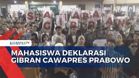 Sahabat Gibran Malang Raya Deklarasikan Gibran Cawapres Prabowo Youtube