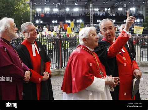 Pope Benedict Xvi Arrives At Westminster Abbey London Where He Is