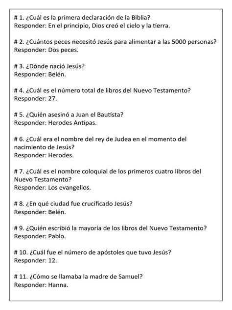 Preguntas Biblicas F Ciles Pdf Jacob David In