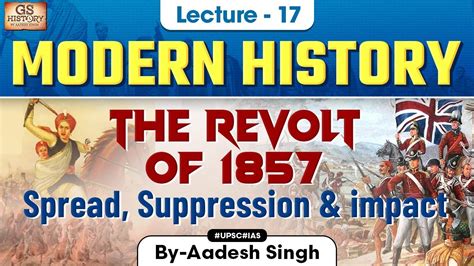 The Revolt Of 1857 Spread Suppression And Impact Indian Modern History Lecture 17 Upsc