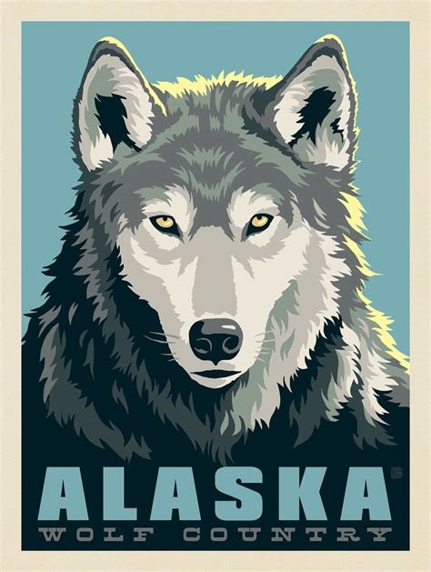 Alaska Wolf Country Anderson Design Group Painting Vintage