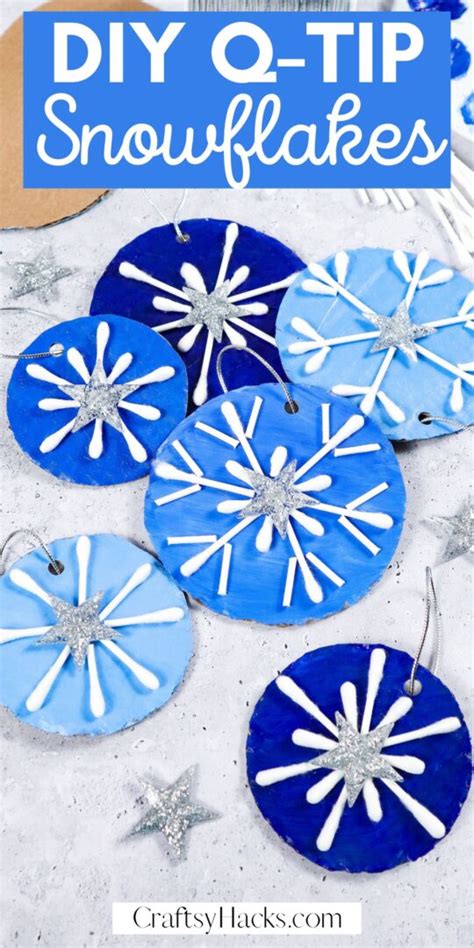 Q-Tip Snowflakes - Craftsy Hacks