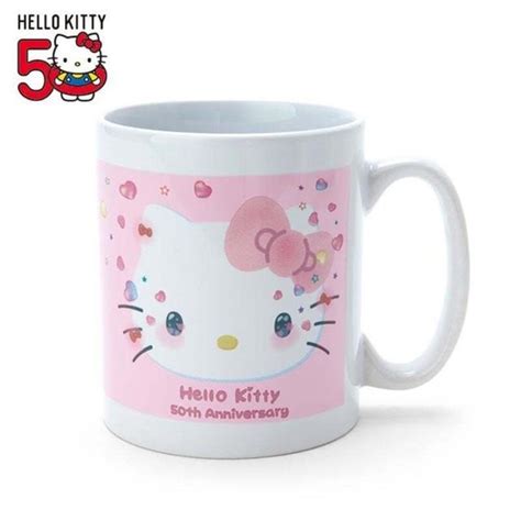 【震撼精品百貨】凱蒂貓hello Kitty~日本sanrio三麗鷗 Kitty陶瓷馬克杯50週年56455 杯子 Yahoo