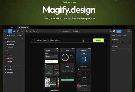 文本生成式UI设计工具Magify design发布功能预告 生成式UI资讯 标记狮社区UI设计XD Sketch