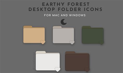 Earthy Forest Desktop Folder Icons Mac Folder Icons, Windows Desktop ...