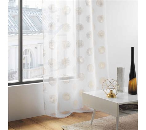 Panneau à Oeillets 140 X 280 Cm Voile Sable Imprime Metallise Sixtine