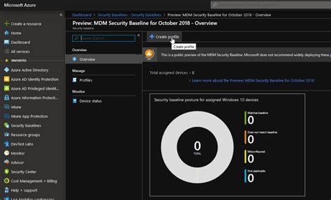 Deploy Intune MDM Security Baseline - Makak.ch