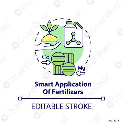 Smart Application Of Fertilizers Concept Icon Stock Vector