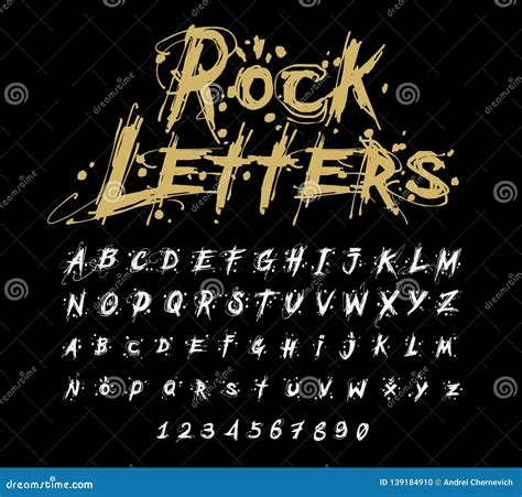 Hand Drawn Dry Brush Font Dirty Letters Stock Vector Illustration Of