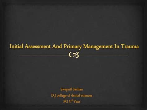 Initial Assessment And Primary Management Ppt