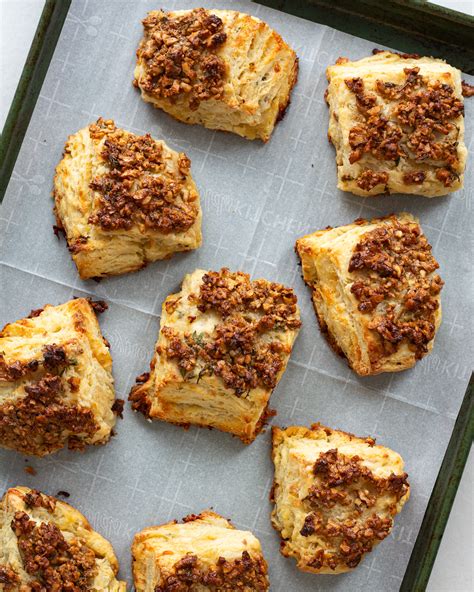 Camembert Roasted Pear Biscuits Justine Doiron