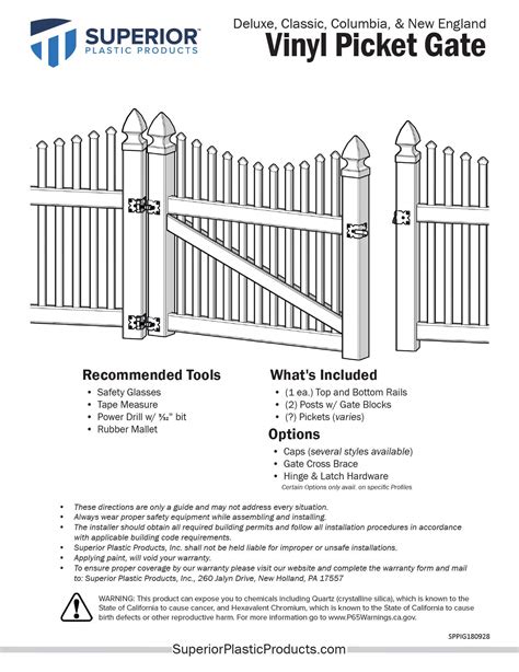 High-Quality Vinyl Gates - Superior Plastic Products