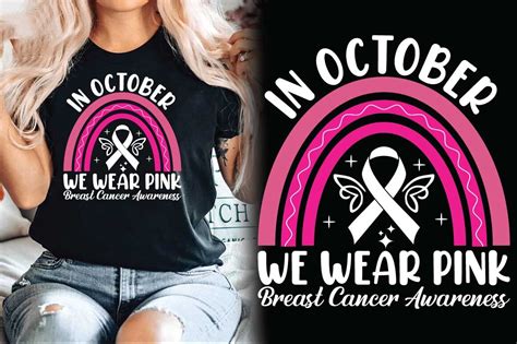 In October We Wear Pink Breast Cancer Graphic By Almamun2248 · Creative