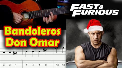 Don Omar Bandoleros Guitar Tabs Tutorial Fast Furious YouTube