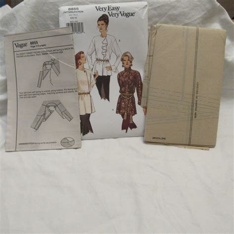 Very Easy Vogue Sewing Pattern Size Uncut Ff Misses Tunic