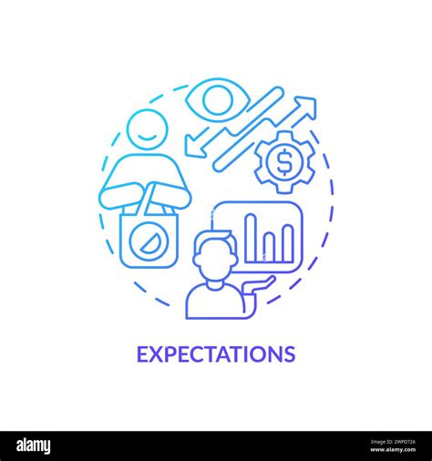 Expectations Blue Gradient Concept Icon Stock Vector Image And Art Alamy