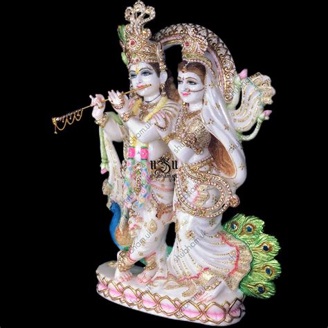 exclusively carved radha krishna marble statue uk