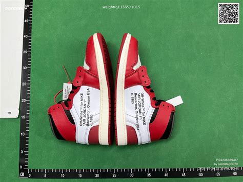 Qc ¥270 Ljr B Grade Jordan 1 Chicago X Off White Qcxc Rrepweidiansneakers