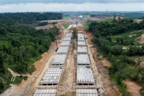 Proyek Pembangunan Jalan Tol Segmen 3A Di IKN Menunjukkan Progres