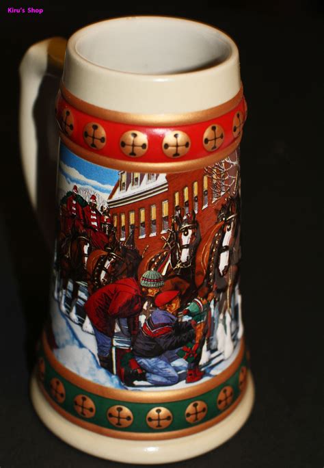 S Budweiser Handcrafted Holiday Stein Collection Etsy