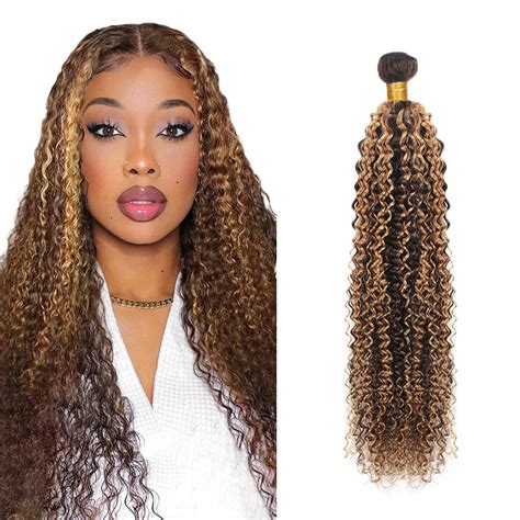 Amazon ZevPiul 24 Inch P4 27 Human Hair Bundles Highlight Kinky