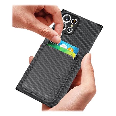 Samsung Galaxy S Ultra G Magnetic Case With Card Holder Carbon Fiber