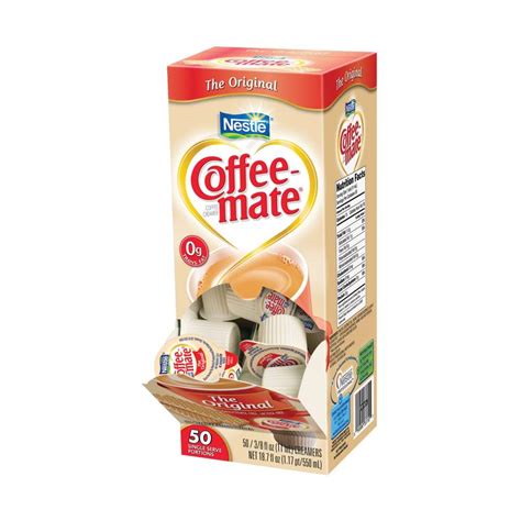 Coffee Mate Original Nondairy Liquid Creamer Cups Shelf Stable Single