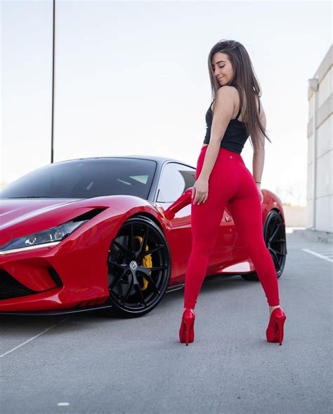 Car Girls Photo Sessions Ferrari Pin Up Sensual Leather Pants Cars Trailers Wallpapers