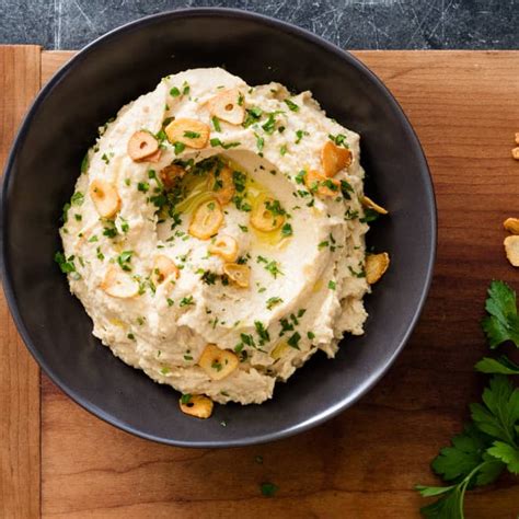 Roasted Garlic Hummus America S Test Kitchen Recipe