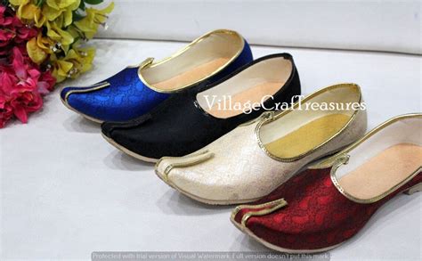 Wedding Shoes Gold Shoes For Men Khussa Men Dressy Shoes Etsy