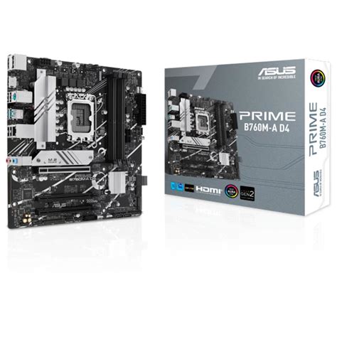 Placa Mãe Asus Prime B760M A Intel LGA 1700 D4 DDR4 mATX 90MB1D00