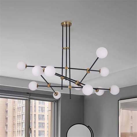 Free Shipping On Modern 12 Light Warm Light Sputnik Chandelier In Black