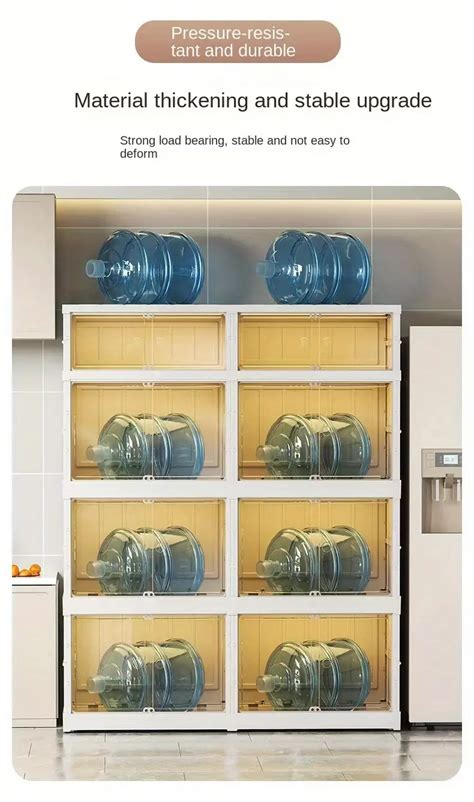 Installation-free Kitchen Storage Cabinet With Door, Multi-layer ...